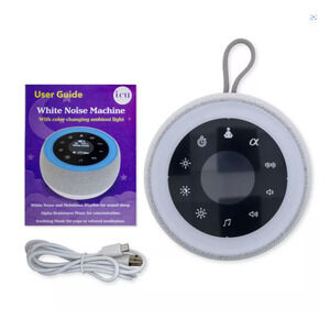 White Noise Sound Machine with 32 Soothing Sounds 6 Colors Light Mode 6 Timer Se
